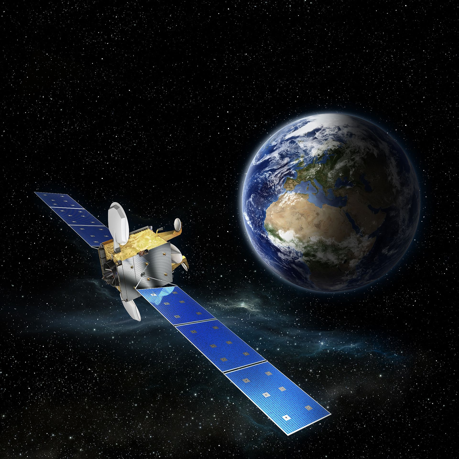 Artist’s impression of the satellite H36W-1 in space