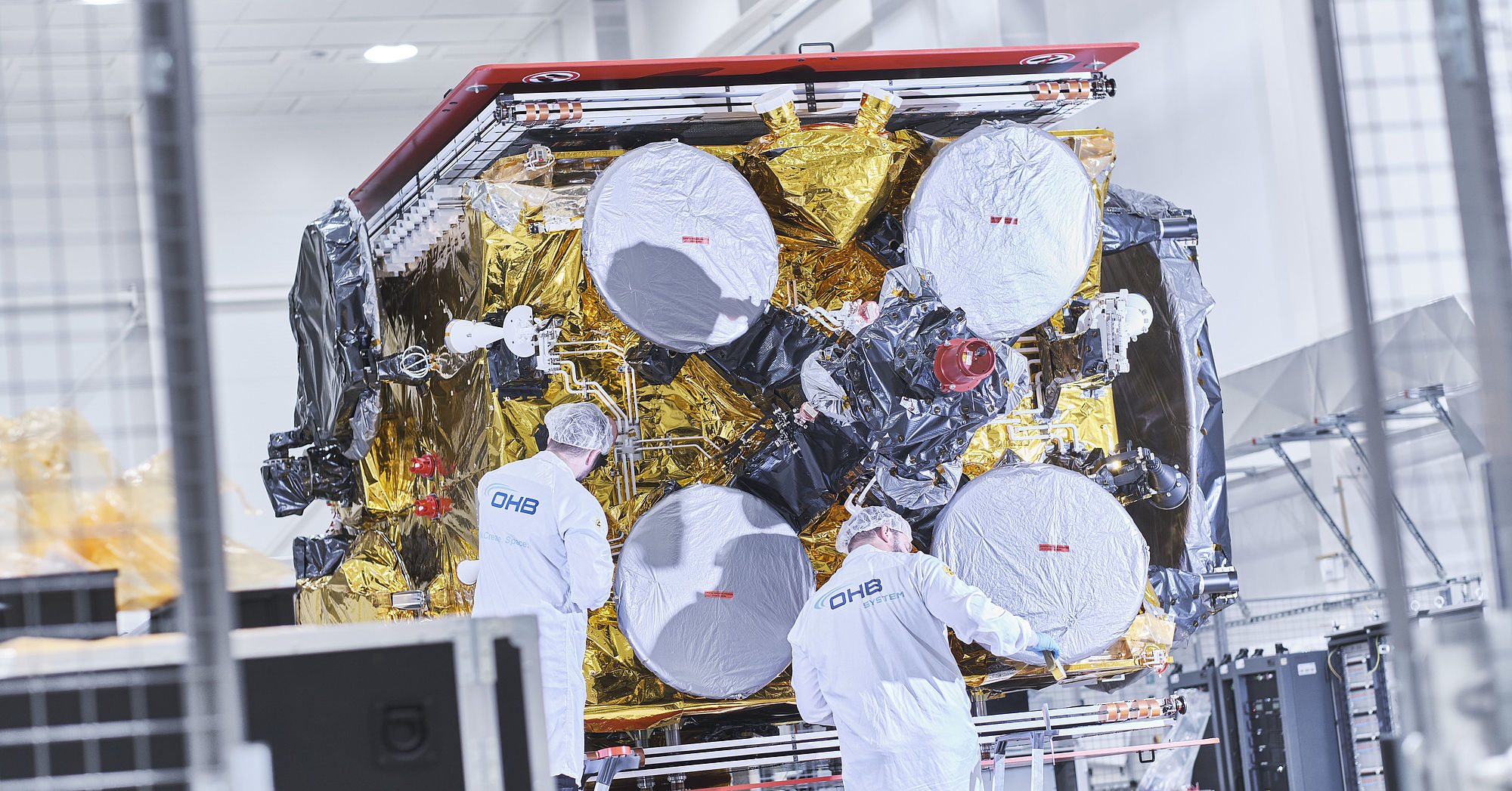 The Communications Satellite Heinrich Hertz is preparing for launch